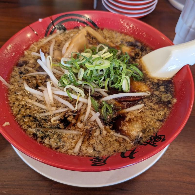 京都漆黒醤油ラーメン(京都北白川ラーメン魁力屋 練馬インター店)