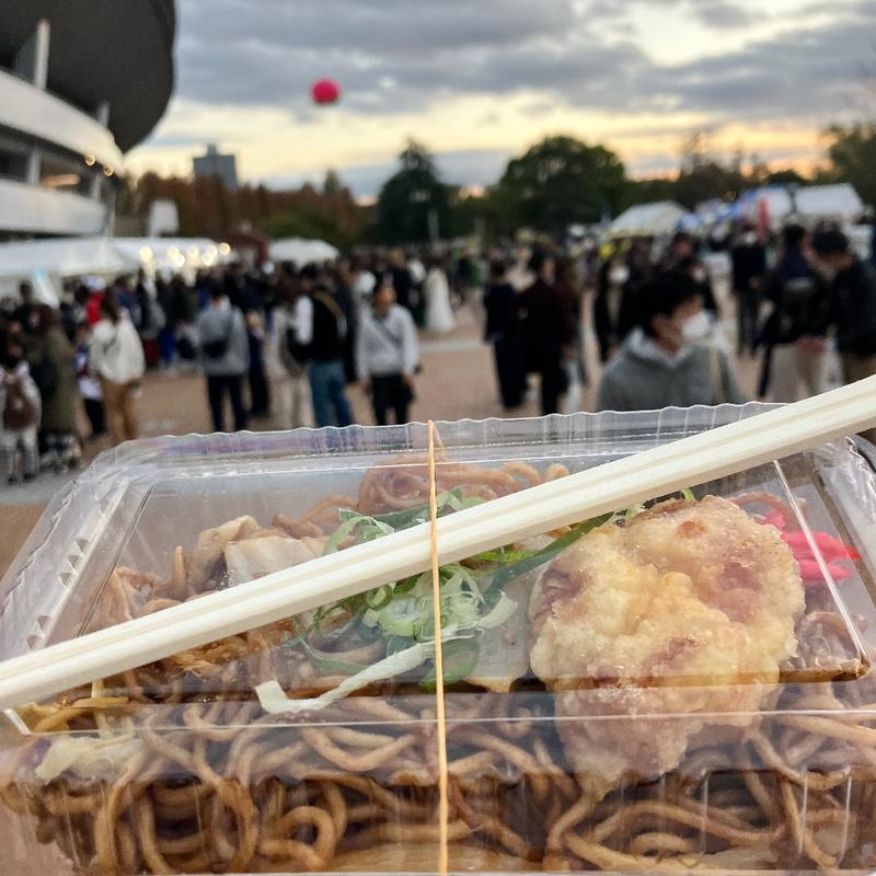 からあげ焼きそば(道の駅 鯉が窪)