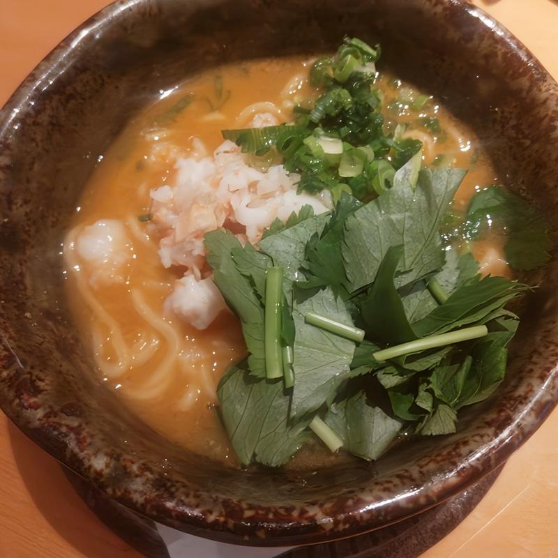 〆の海老味噌ラーメン(魚活鮮とあぶり焼 海へ 川沿店 （うみへ）)