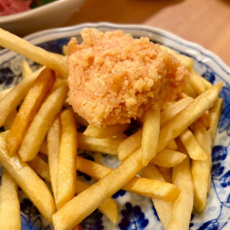 明太ポテトフライ(大衆酒場 五の五 ぴおシティ桜木町店)