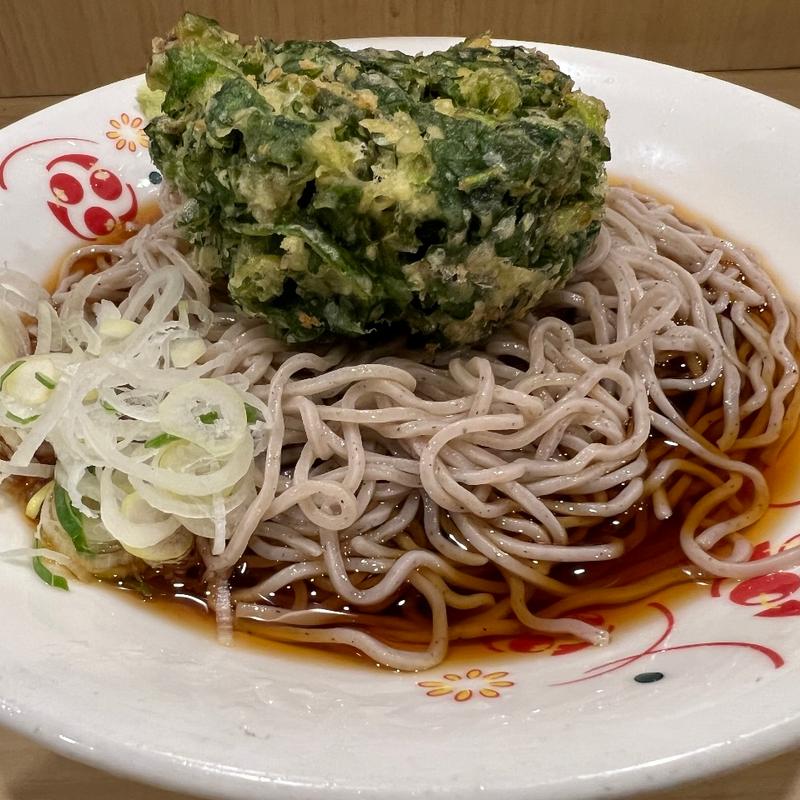 冷やし春菊天そば(いろり庵きらく 四ツ谷店 )
