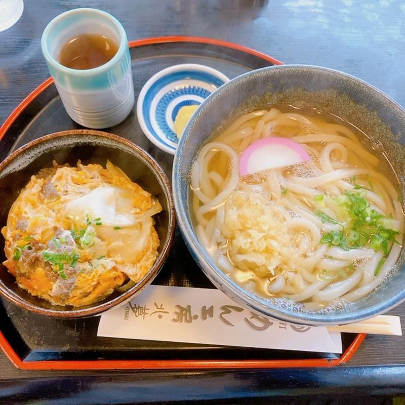 ミニ肉玉丼とかけうどんのセット(北夢)