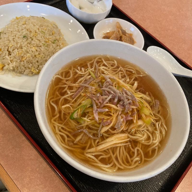 ネギラーメン半炒飯(珍彩楼)