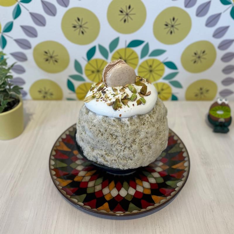 ピスタチオ&エスプーマDX(かき氷 Cafe Symphony)