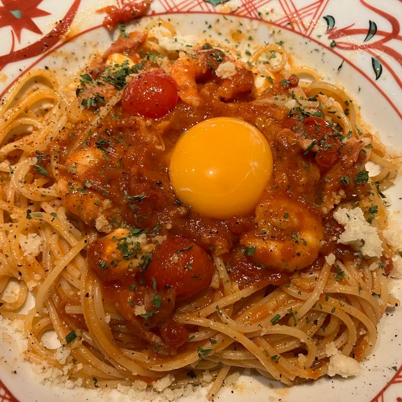 カルボナーラチリトマト(洋麺屋五右衛門 ビブレ21店)