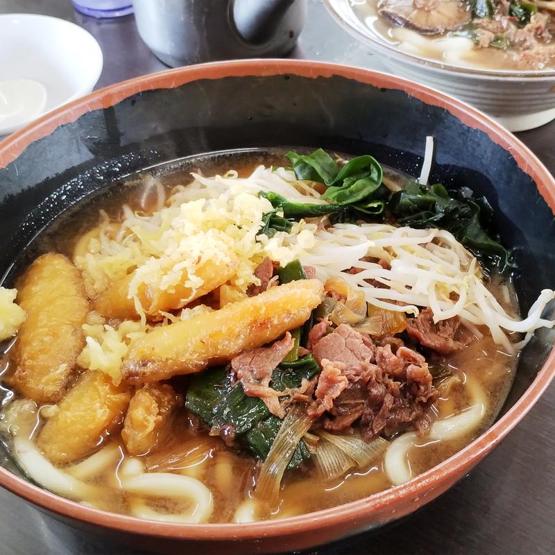 肉ごぼううどん(牧のうどん 片江店)