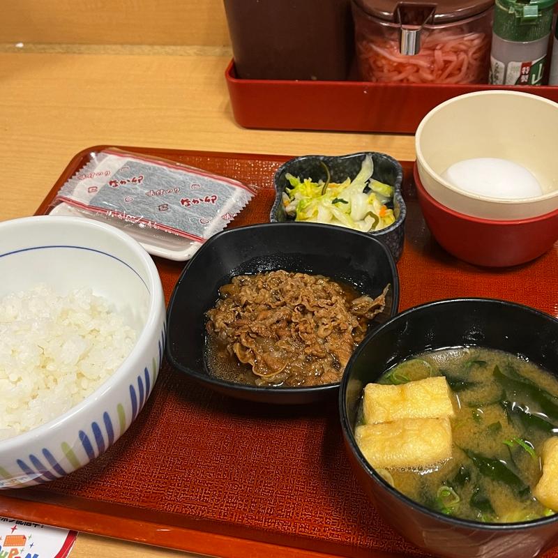 こだわり卵の牛小鉢朝食(なか卯 京都八条口店 )