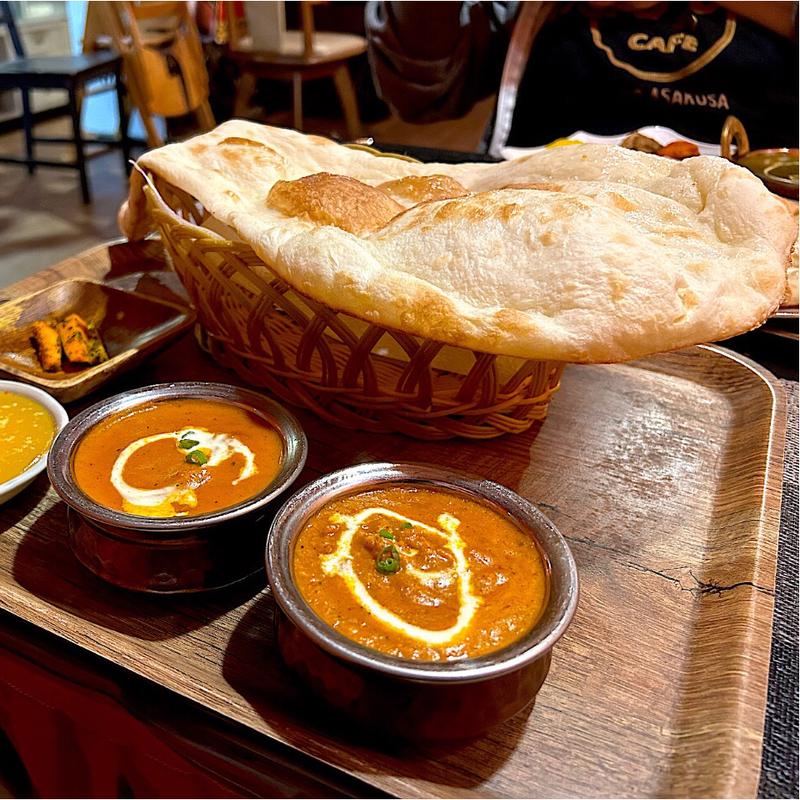 チキンティッカマサラカレー＆キーマカレー(インド・ネパール料理 KUMARI 若林店)