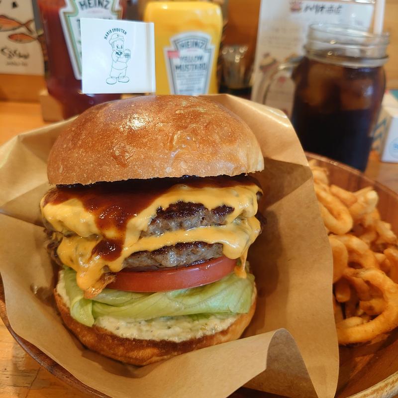 ダブルチーズバーガー(ハリオ商店)