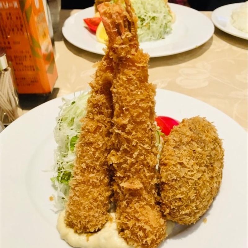 メンチカツ・海老フライ盛り合わせ(レストラン 七條 (シチジョウ))