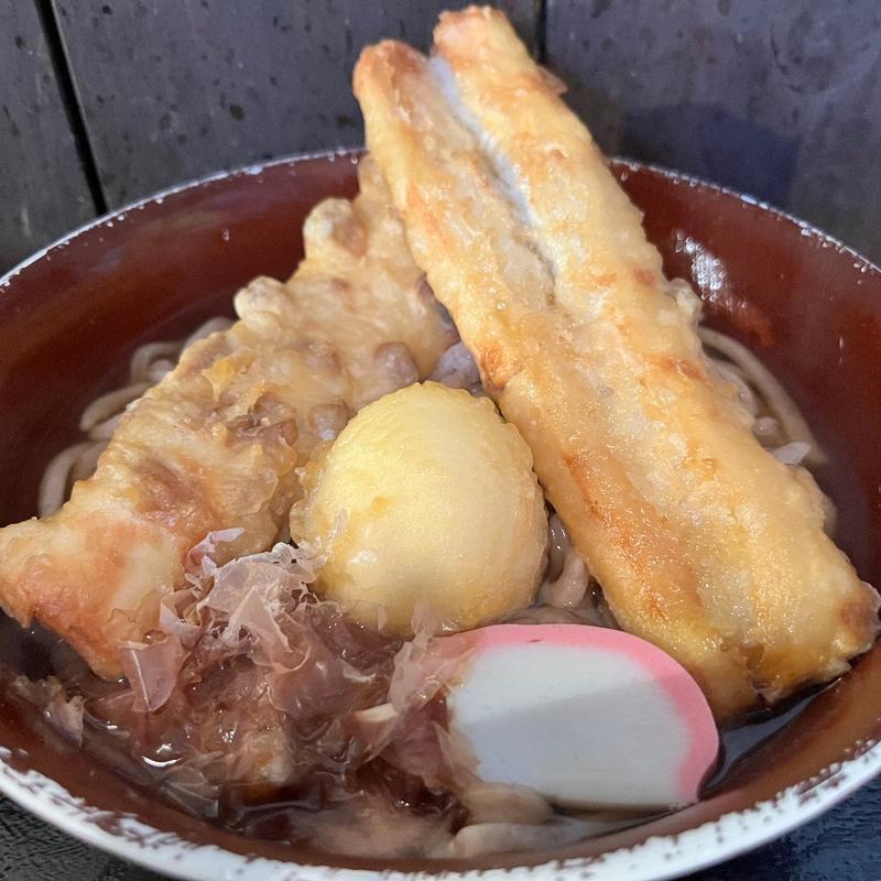 ちく玉天うどん(名水うどん 野々傘)