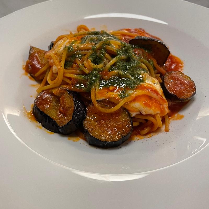 モッツァレラと茄子のトマトスパゲッティ(リジーグ 伊勢丹新宿店)