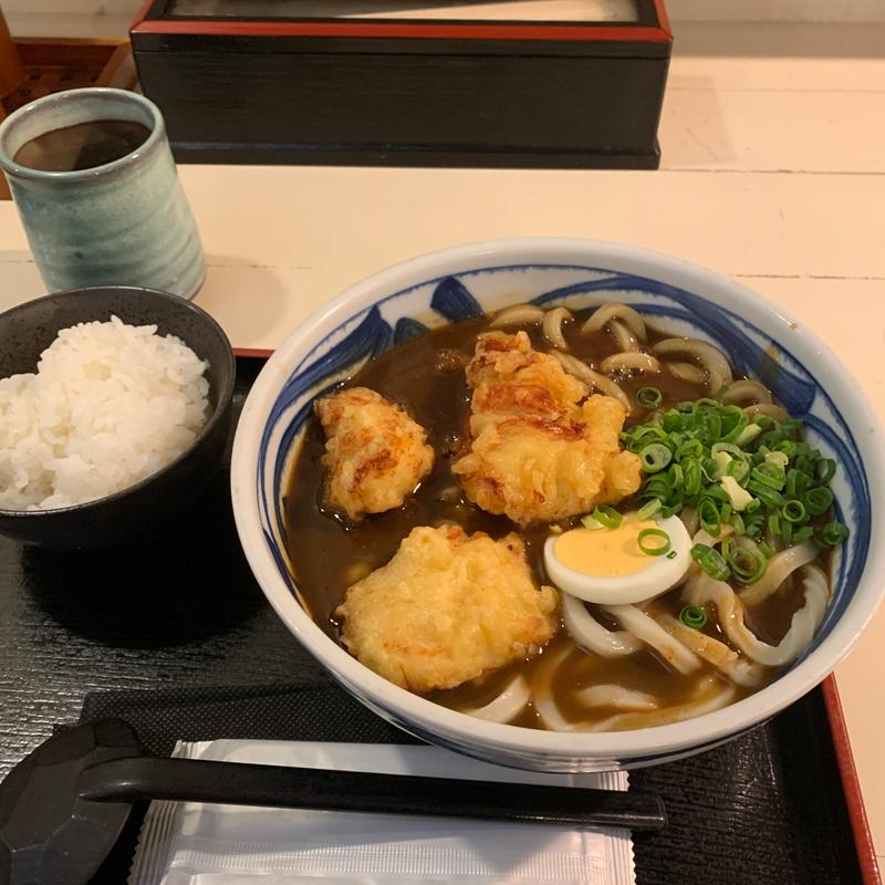 鶏天カレーうどん(手しごと讃岐うどん 讃々)