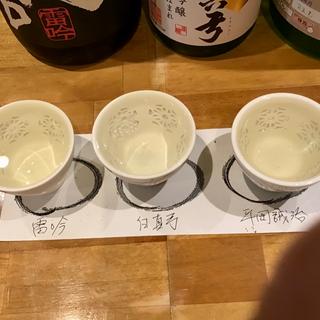 岐阜の地酒飲み比べセット(まごころ料理 鷲見)
