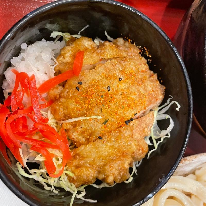 ミニトリ天丼(武蔵野うどん 竹國 飯田橋店)
