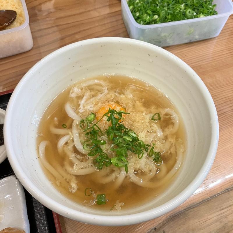 月見うどん（ハーフ）(汐風)