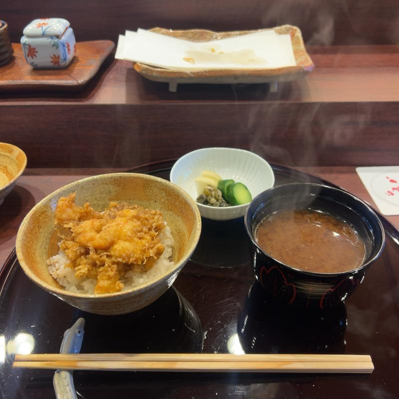 コースのかき揚げ丼(てんぷら大石)