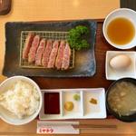 宮崎牛赤身カツ御膳（数量限定）100g(とんかつとしゃぶしゃぶ　ミヤチク)
