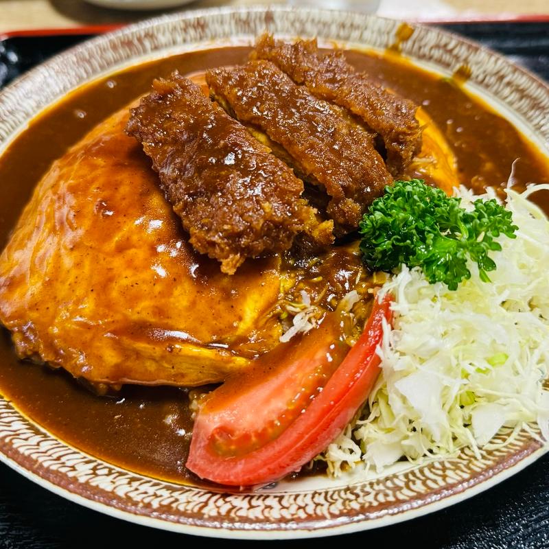 オムカツライス(デミグラスソース)(味処いしづか )