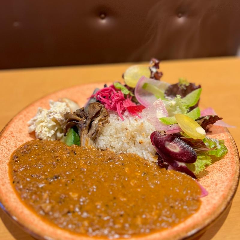 自家挽夢の大地豚とムング豆のキーマ(地球屋)