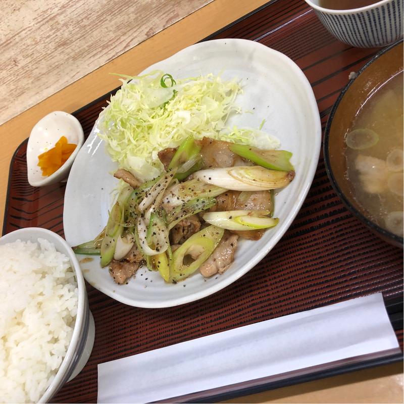 ねぎ塩焼肉定食(谷田部東ＰＡ店 （下り） おおきや （やたべひがしぱーきんぐえりあ おおきや）)