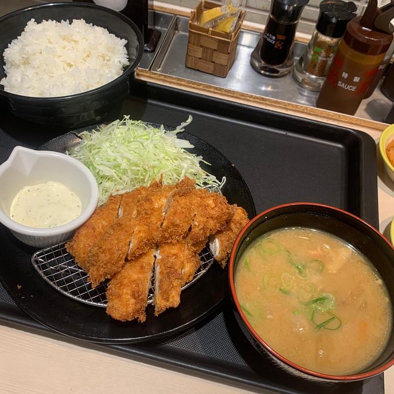 たっぷりささみかつ定食(3本)(松のや 中野坂上店)