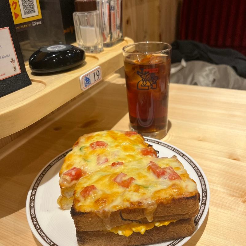 ピザトースト(コメダ珈琲店 新橋烏森通り店)