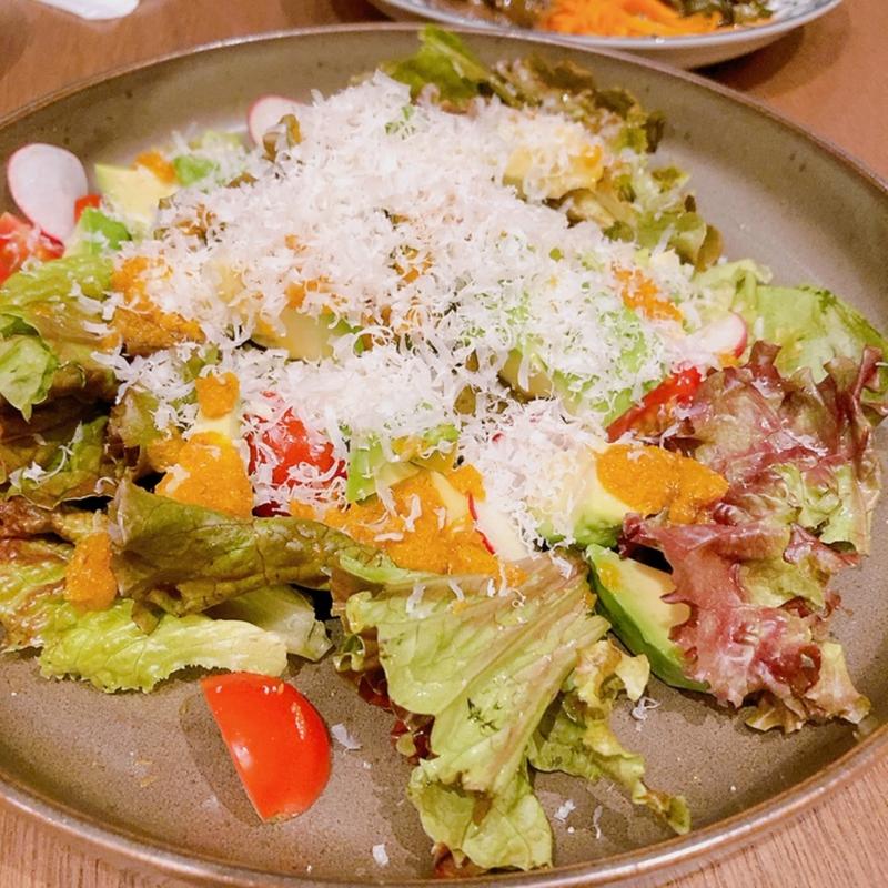 自家製ドレッシングのサラダ(社食堂)