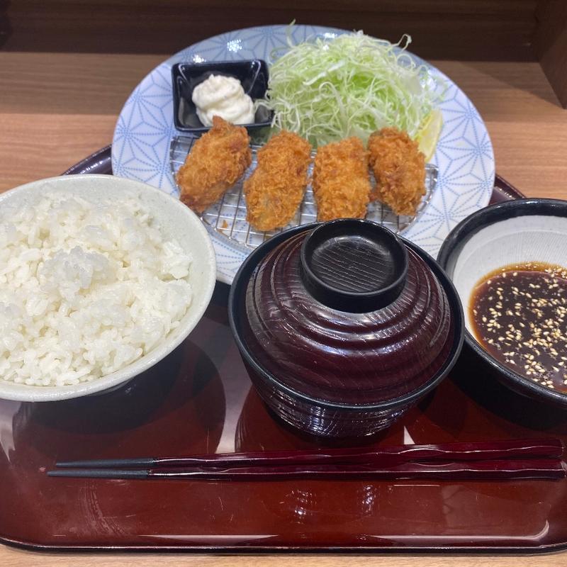 カキフライ御膳(とんかつ かつ匠 あべのハルカス近鉄本店)