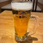 生ビール(あて寿司×天ぷら酒場 すしぱ 池下店)