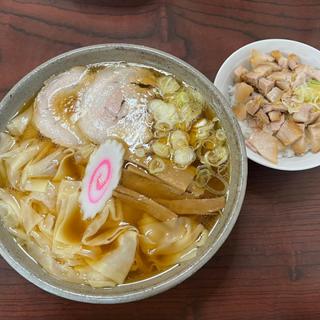 ワンタンメン 大盛 ミニチャーシュー丼(あたごや食堂 )