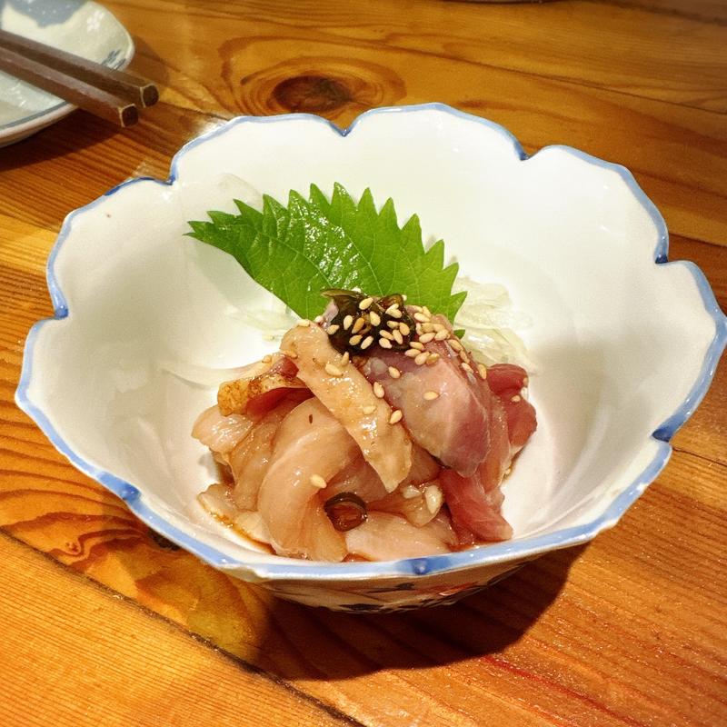 地鶏たたき青唐正油和え(安旨ちゃん おしどり)