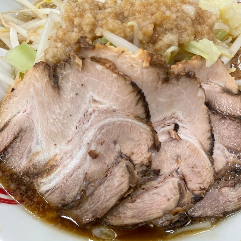 ニンニク背脂醤油ラーメン(京都北白川ラーメン魁力屋 越谷店)