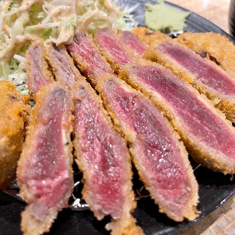 牛かつ定食(牛かつ上村 イオン岡山店)