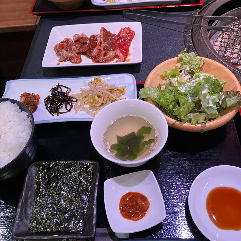 国産牛セット　Aランチ(炭火焼肉 明翠園)