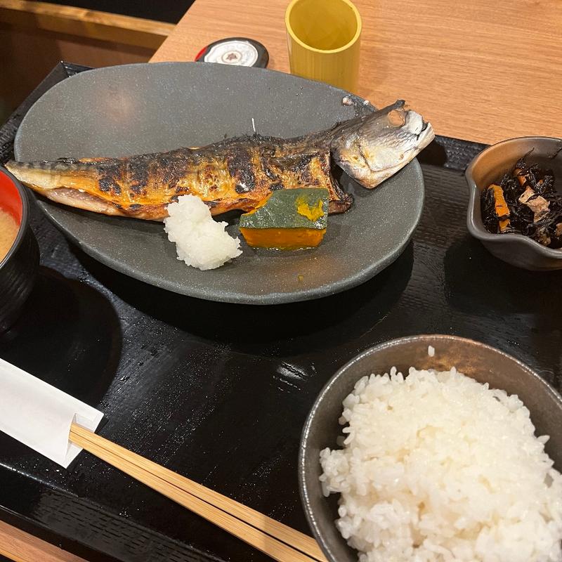 文化サバの炭火焼定食(手しおごはん 玄 駒込店)