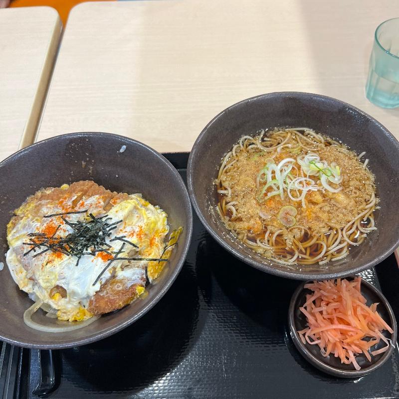 満腹カツ丼セット温そば(ゆで太郎 関内本町通り店)