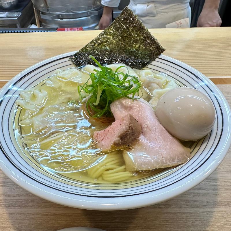 特上ワンタン塩そば(麺道 千鷄)