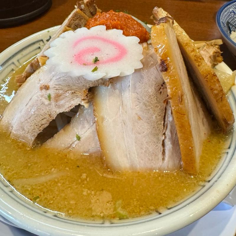 からし味噌ちゃーしゅうめん　もやしトッピング(ちゃーしゅうや 武蔵 アクロスプラザ長岡七日町南店)