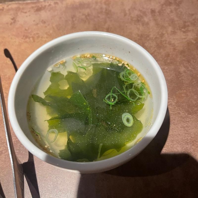 わかめスープ(焼肉 市場小路 木屋町店)