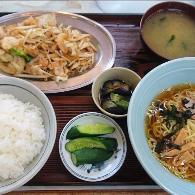 ホルモン定食半ラーメンセット(金沢食堂 )