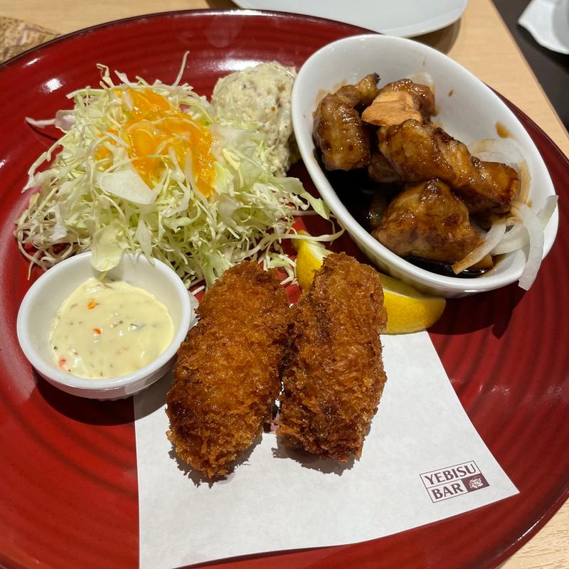 カキとんランチ(YEBISU BAR（ヱビスバー） サカエチカ店)