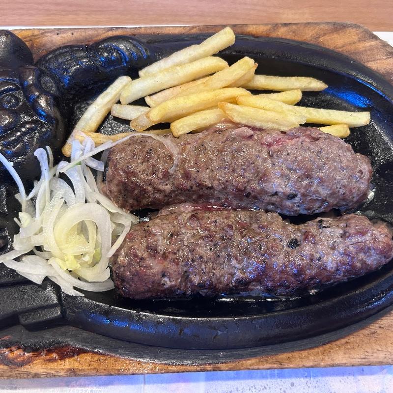 ブロンコおじさんのこだわり炭焼きがんこハンバーグランチ250g(ステーキハウス ブロンコビリー横浜鶴見店)