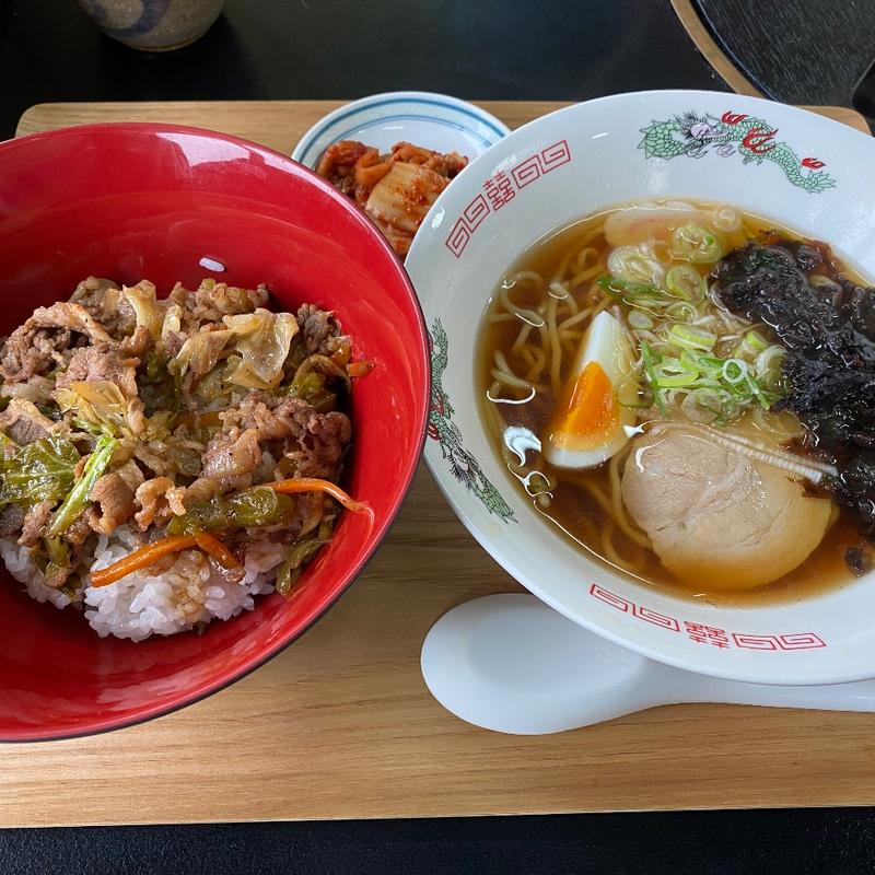 ミニプルコギ丼 ＆ ミニ岩のりラーメン(colina)