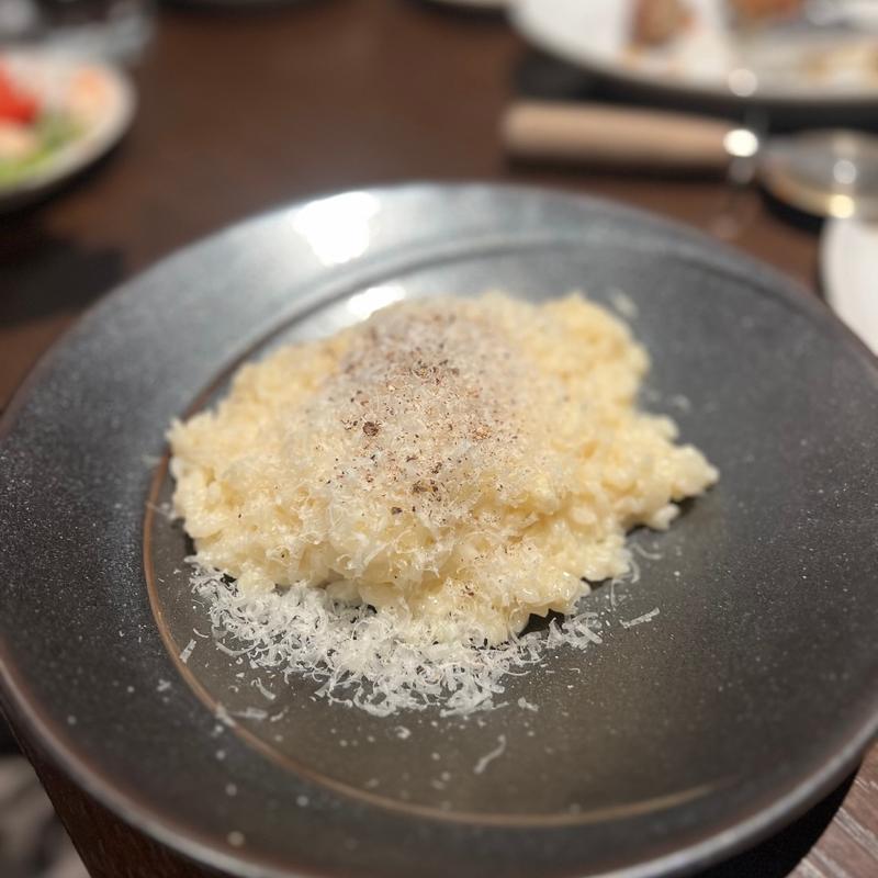 TKR(卵かけリゾット　トリュフ入り煮切り醬油添え）(薪窯ピザとワイン SUONARE)