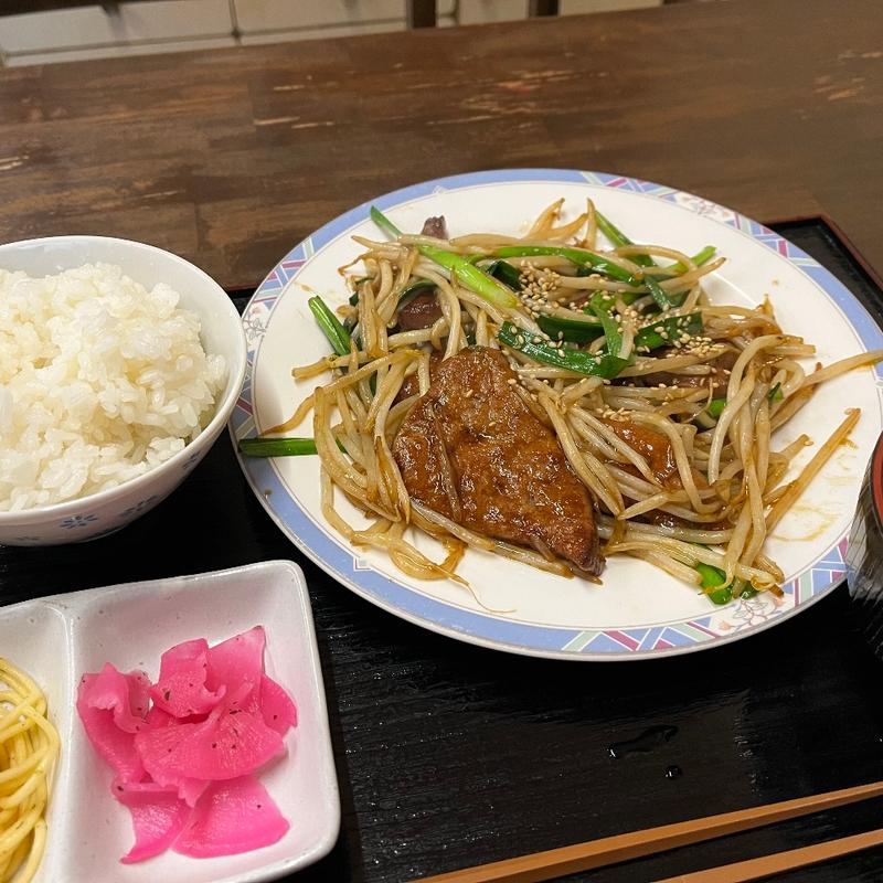 レバニラ炒め定食(飲み食い処　向台　豪壱丸)