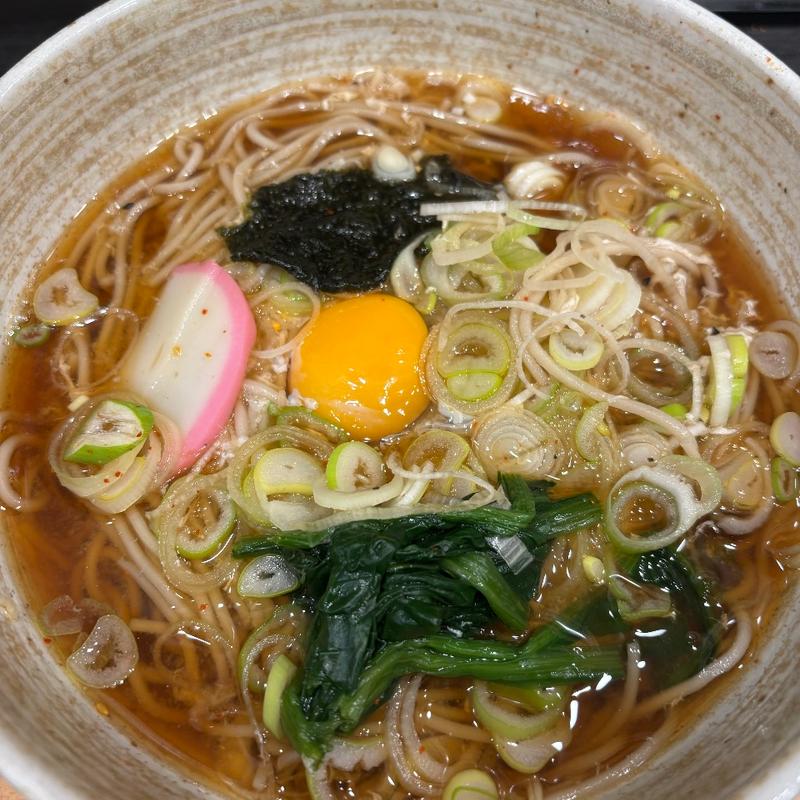 月見そば(小諸そば 新宿南口店)