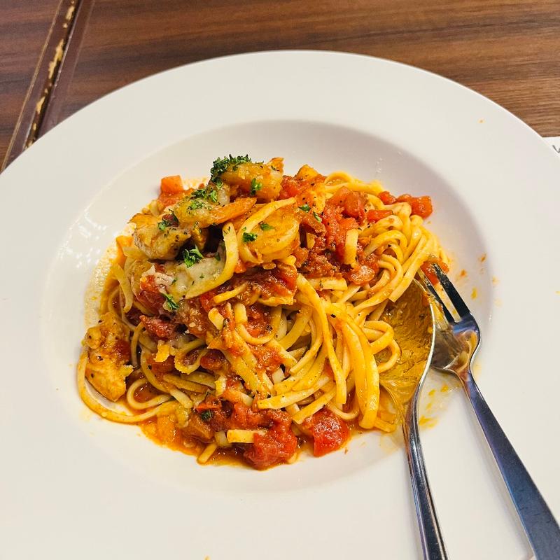 ブルスケッタチキン&シュリンプパスタ(T.G.I FRIDAYS )