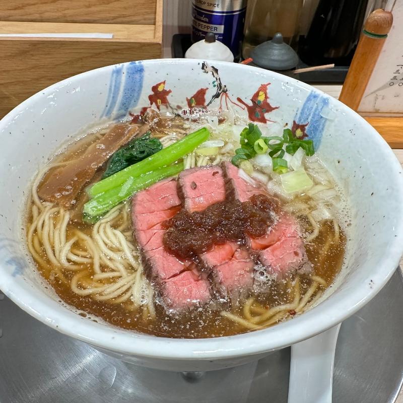 牛と煮干し(ラーメン専科 竹末食堂)
