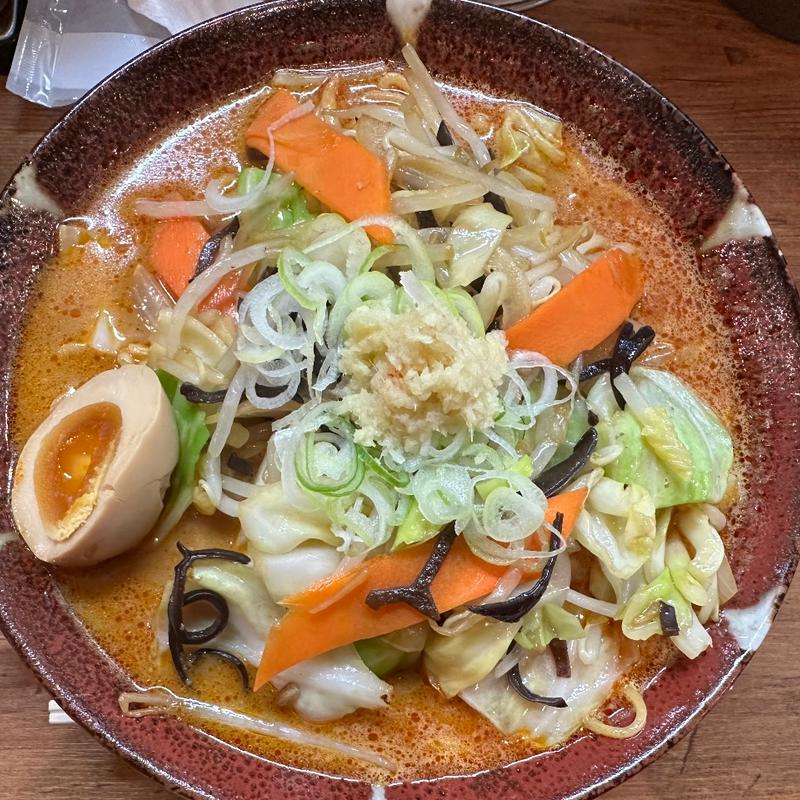 辛味噌野菜ラーメン(大吟醸味噌らーめん丸髙屋白河店)